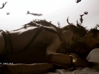 Erotic Amateur BDSM Scene with Bound Sex and Cock Play!