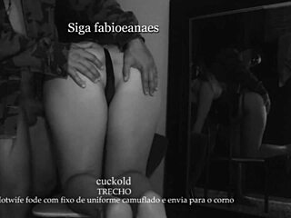 Hotwife in lingerie rides the military man hard in doggystyle, sending the video to her cuckold husband for voyeur pleasure