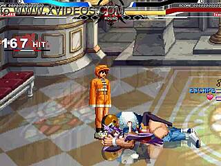 Brian faces off against izanami in an anime cartoon battle with cumshot elements