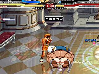 Brian faces off against izanami in an anime cartoon battle with cumshot elements