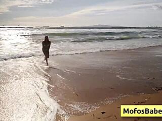 Sahara skye gives charles dera a wet blowjob in the car near the beach