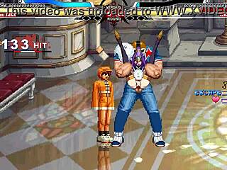 Brian faces off against izanami in an anime cartoon battle with cumshot elements