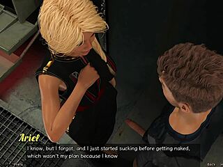 Stranded in space, this blonde virgin 18-year-old gags on my shaft