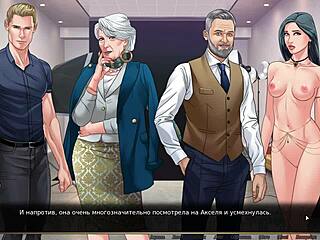 Oh man, in this complete gameplay of our red string part 20 the boss bends over submissive slut for outdoor jerking and big cock action 😈