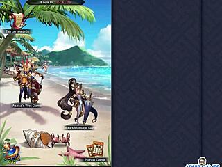 Asaka dives into wild group sex party with kinky naked beach fucking in hentai style.