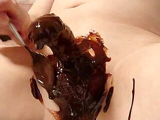 japanese gay guy cooking his chocolate banana