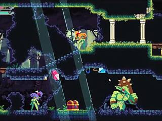 어, 플립 위치 헨타이 게임 6화에서 숲속에서 크림파이 당했어... 이런!