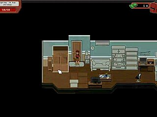 Nerdy girl gives public handjob in library during hentai game