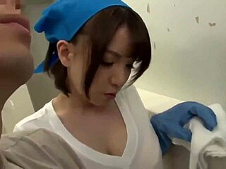 Wow! Japanese Cleaning Lady Turns Up the Heat in Steamy JAV Scene!
