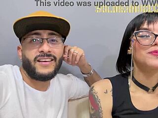 beautiful tattooed latina girl starts porn career with intense deepthroat blowjob on big cock.