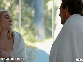 energetic blonde Emma Starletto with long hair and piercings hops on Stirling Cooper's dong in cowgirl