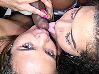 Chefona Araujo And Agatha Kent Suck Two Monster Cocks With Friends' Help!