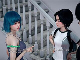 My bully turns into my lover, teasing with small tits in this game