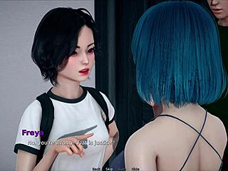 My bully turns into my lover, teasing with small tits in this game