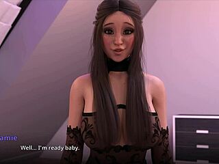 jamie with big tits loves doggystyle fucking in 3d porn game 😍