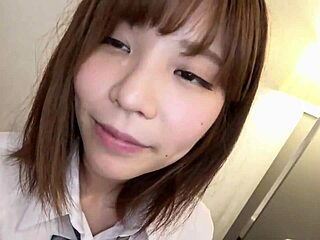 Part 1: Hina 18 loves sex, gets tits rubbed, wet pussy, fucks hard, cums twice, rides, finishes with cumshot!