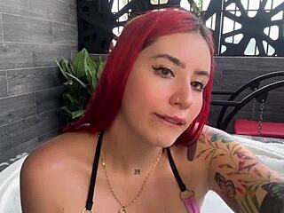 andrea pardo masturbates and plays with her tits to pass math