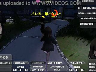 Sereka-san exposes in naked coat outdoors