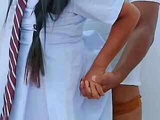 Teen couple's hot sex with creampie surprise