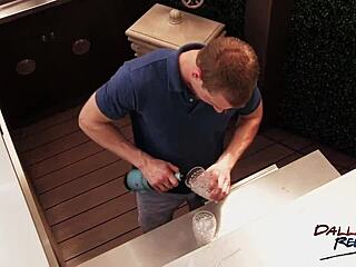 S 5 bareback penthouse pool fuck featuring Johnny and Robbie Rivers