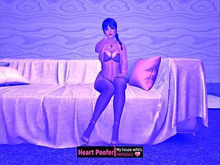 She SITS ALONE WAITING FOR SUGGESTIONS in this cartoon sex scene