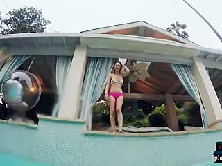 amateur girlfriends getting fucked hard poolside on camera