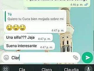 hot whatsapp with tati and we end up fucking in the office