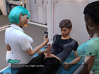 i stranded in space with her groping my monster cock