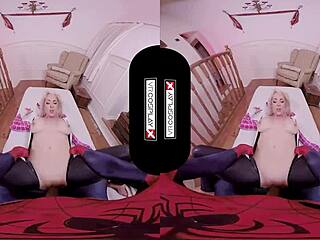 Spider Gwen Blows Your Mind with Her Mouth and Pussy in VR!