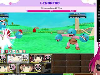 In this episode, vtuber lewdneko dives into evenicle's world. She encounters cute anime characters with big tits on a huge dating adventure.