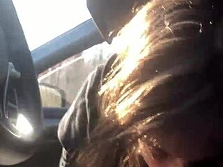 lesbian bestfriend gives me road head til drinks it...