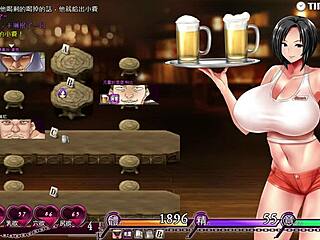 In Karryn's prison tavern hentai game, she encounters big cocks and tits