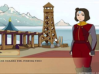 in this hentai game, korra's tits are featured in a suggestive scene