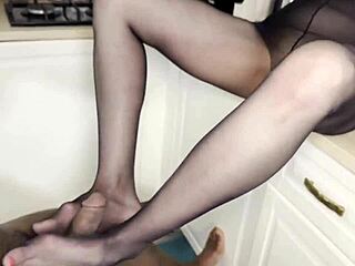 Damn! Blonde Stepmom Isabel Rose Nails Interracial Kitchen Fuck!