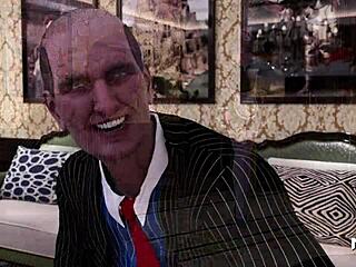 creampie in the kitchen scene