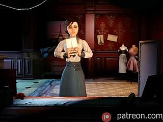 Elizabeth Intensely Toys Pussy And Ass In Cartoon Game