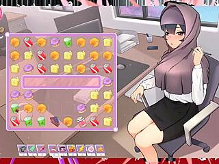 My boss teases me with her massive tits in this tsundere milf hentai game.