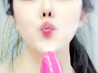 Enjoying humiliating bondage with vibrator and toys in roleplay.