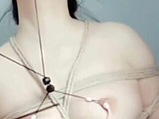 Enjoying humiliating bondage with vibrator and toys in roleplay.