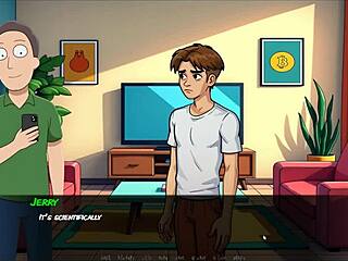 cute teen in 3d hentai anime game parody dates femdom demon and squirts in shower with orgasm