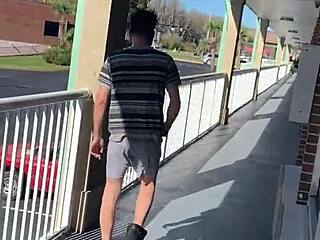 Public Nudity: Police Almost Caught Pussy Play and Tit Flashing