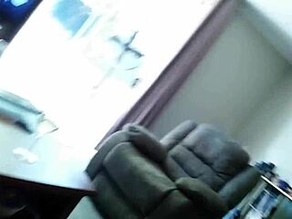 Amateur Brunette Plays with Shaved Tits Using Dildo and Toys in POV