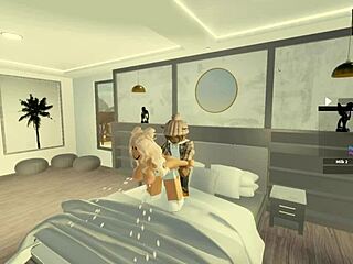 Blond søtnos bøyd over for monster svart kuk i vill doggystyle