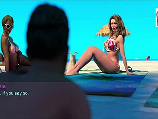 A wife and stepmother in blonde cartoon scene