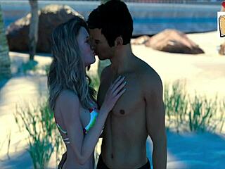 A wife and stepmother in blonde cartoon scene