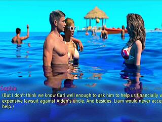 A wife and stepmother in blonde cartoon scene