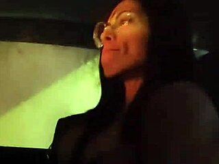 married woman jerks off monster cock while driving for her friend