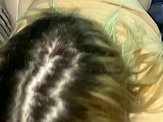 latina blonde slut loves sucking and deepthroating cock before getting it in her pussy and ass