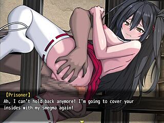 Battle shrine maiden Honoka gets into anime group gangbang with maid blowjobs in hentai game