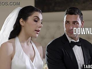 Italienische Braut Valentina Nappi wird am Hochzeitstag hart in den Arsch gepluggt